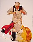 Norman Rockwell Canvas Paintings - The Puppeteer